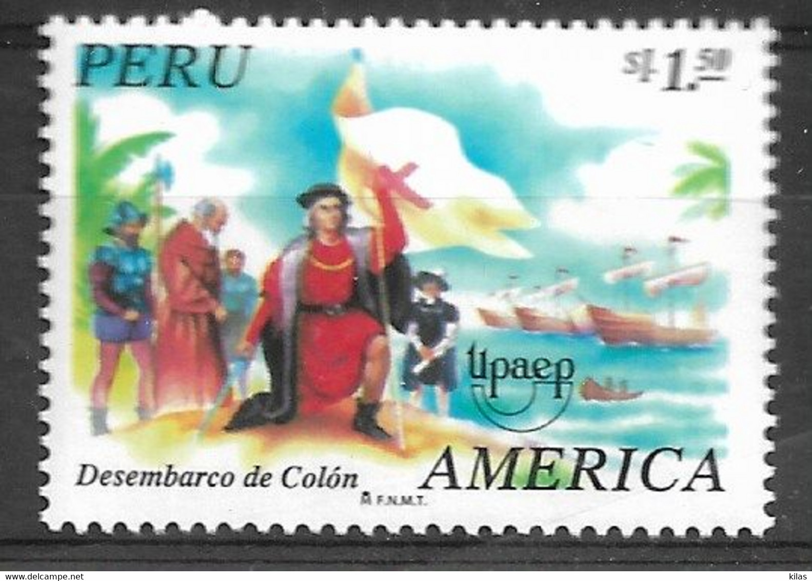 PERU 1993 UPAEP DISCOVERY OF AMERICA CHRISTOPHER COLUMBUS,  MNH - Cristoforo Colombo