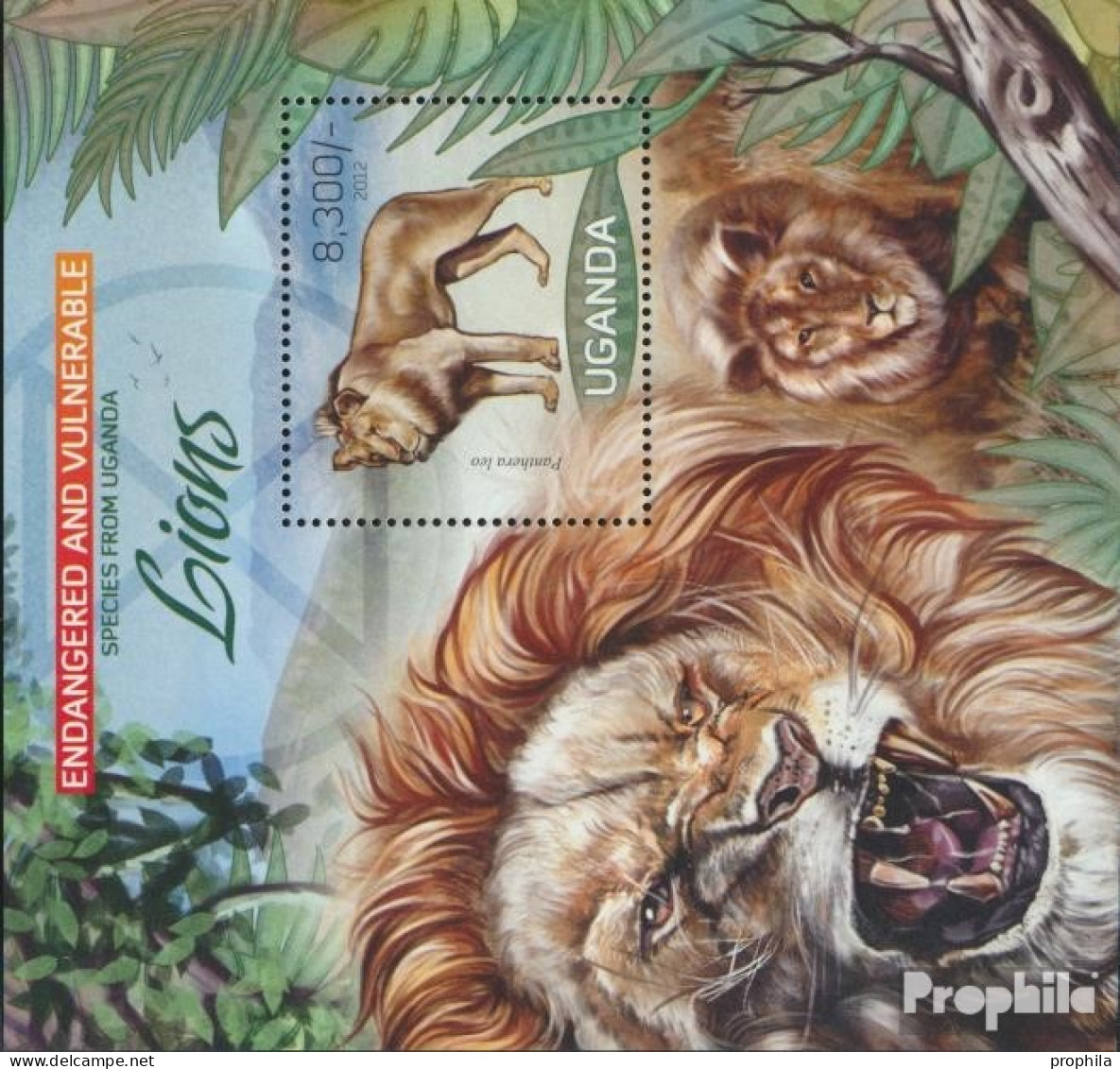 Uganda Block408 (kompl.Ausg.) Postfrisch 2012 Fauna - Uganda (1962-...)