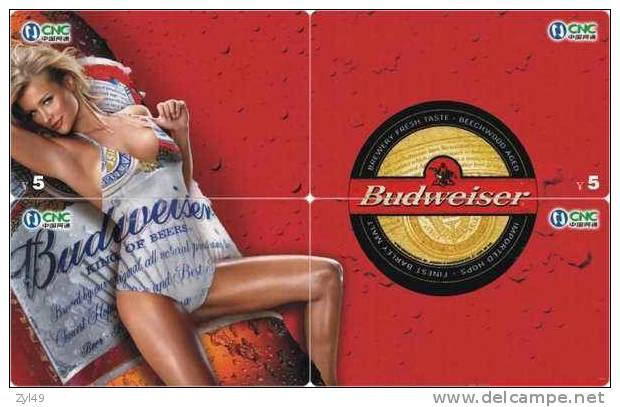 B04051 China Phone Cards Budweiser Beer Puzzle 44pcs - Alimentación