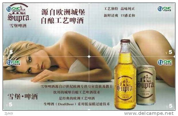 B04052 China Phone Cards Beer Puzzle 28pcs - Alimentation