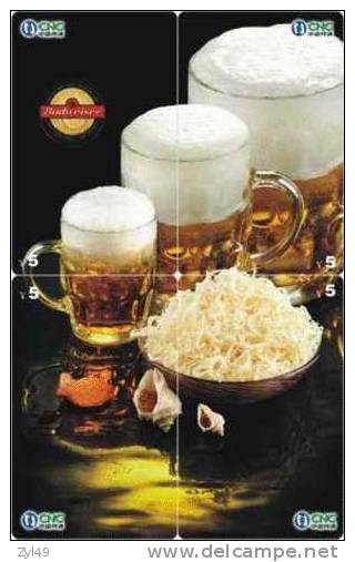 B04052 China Phone Cards Beer Puzzle 28pcs - Alimentation