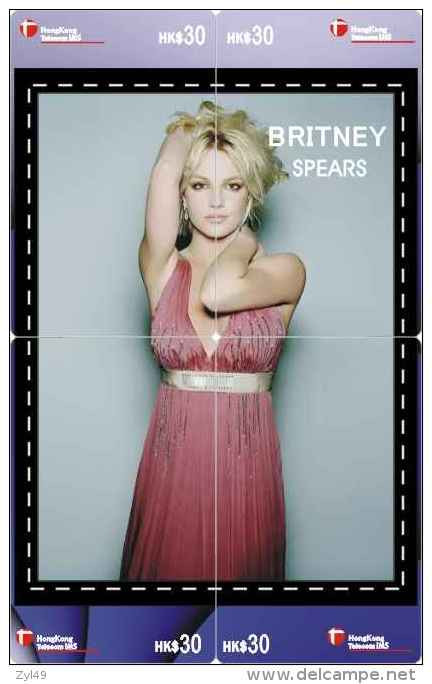 M04484 China phone cards Britney Spears puzzle 32pcs