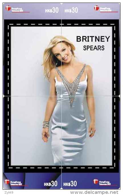 M04484 China phone cards Britney Spears puzzle 32pcs