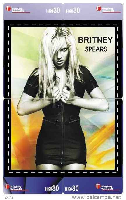 M04484 China phone cards Britney Spears puzzle 32pcs