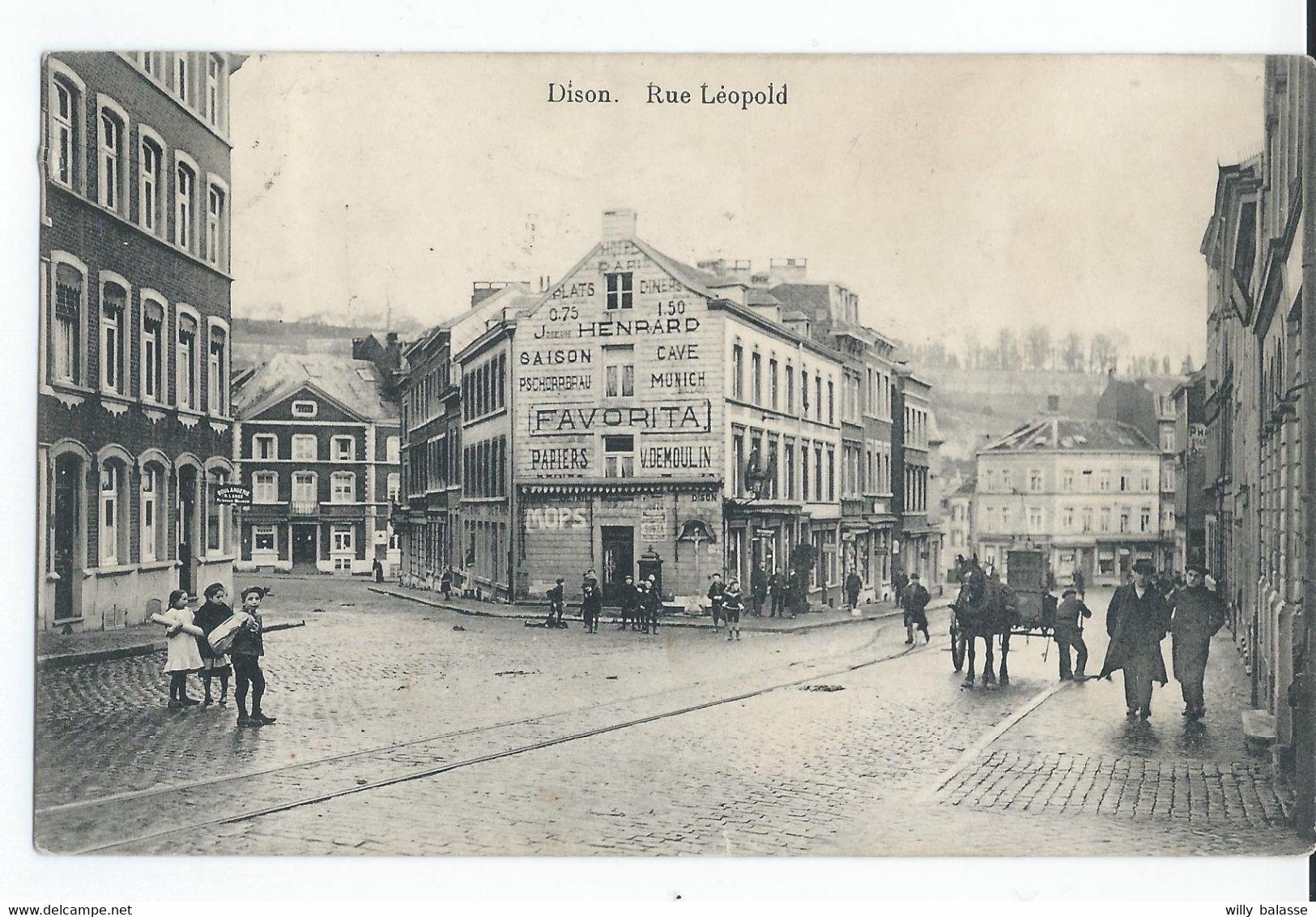 CPA DISON Rue Léopold Animée - Dison