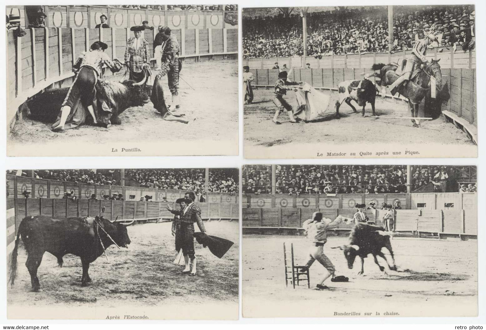 12 Cpa Corrida / Taureaux - Descabello, Pique, Paseo,  Puntilla, Banderilles, Matador, ... ( SPO ) - Taureaux