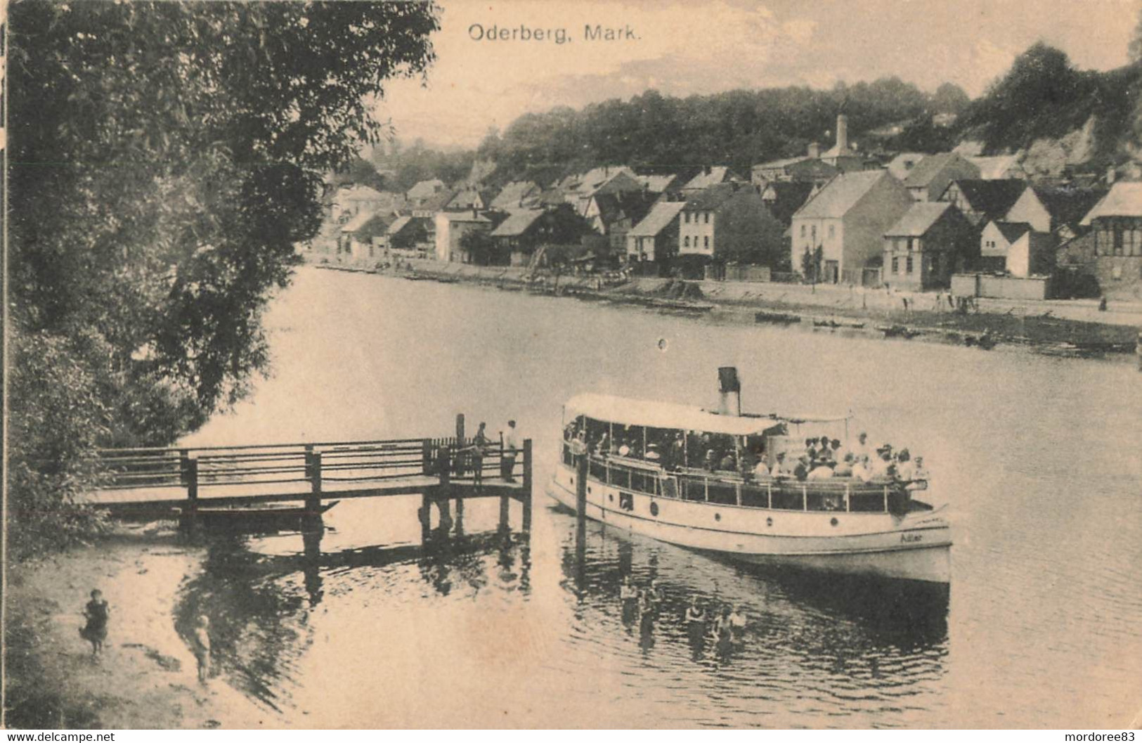 ALLEMAGNE - ODERBERG - MARK / DAMPFSCHIFF - U . MOTORBOOTBETRIEB V . R . ADAMETZ ( Cachet Stalag III Verso ) - Oderberg