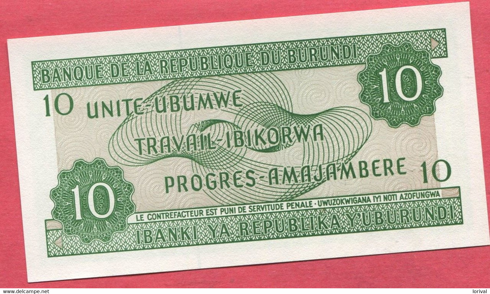 10 Francs 01/11/2007 Neuf 4 Euros - Burundi