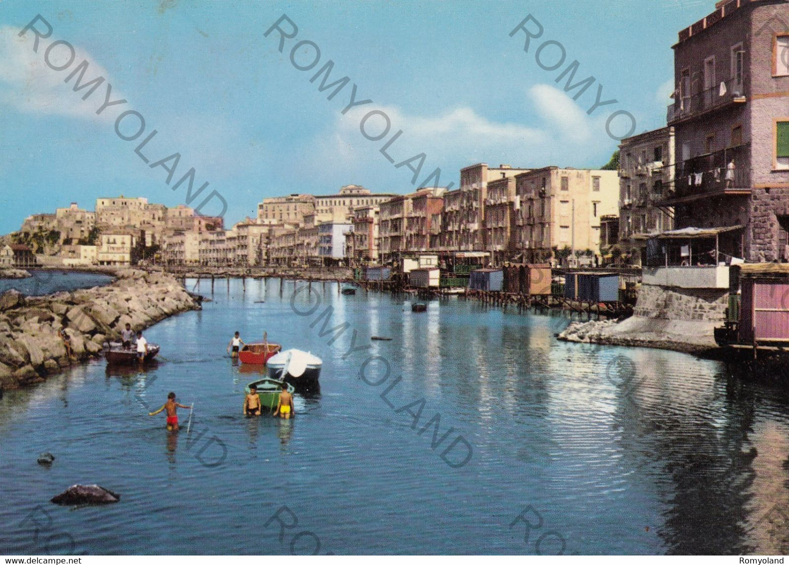 CARTOLINA  POZZUOLI,CAMPANIA,LA SCOGLIERE,BELLA ITALIA,MARE,SOLE,VACANZA,CULTURA,RELIGIONE,MEMORIA,VIAGGIATA 1965 - Napoli (Naples)