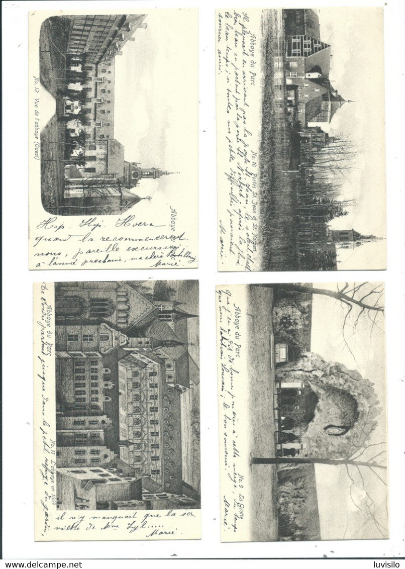 Louvain Leuven Abbaye De Parc Reeks Van 12 Kaarten ( Gelopen Kaarten 1902 ) - Leuven