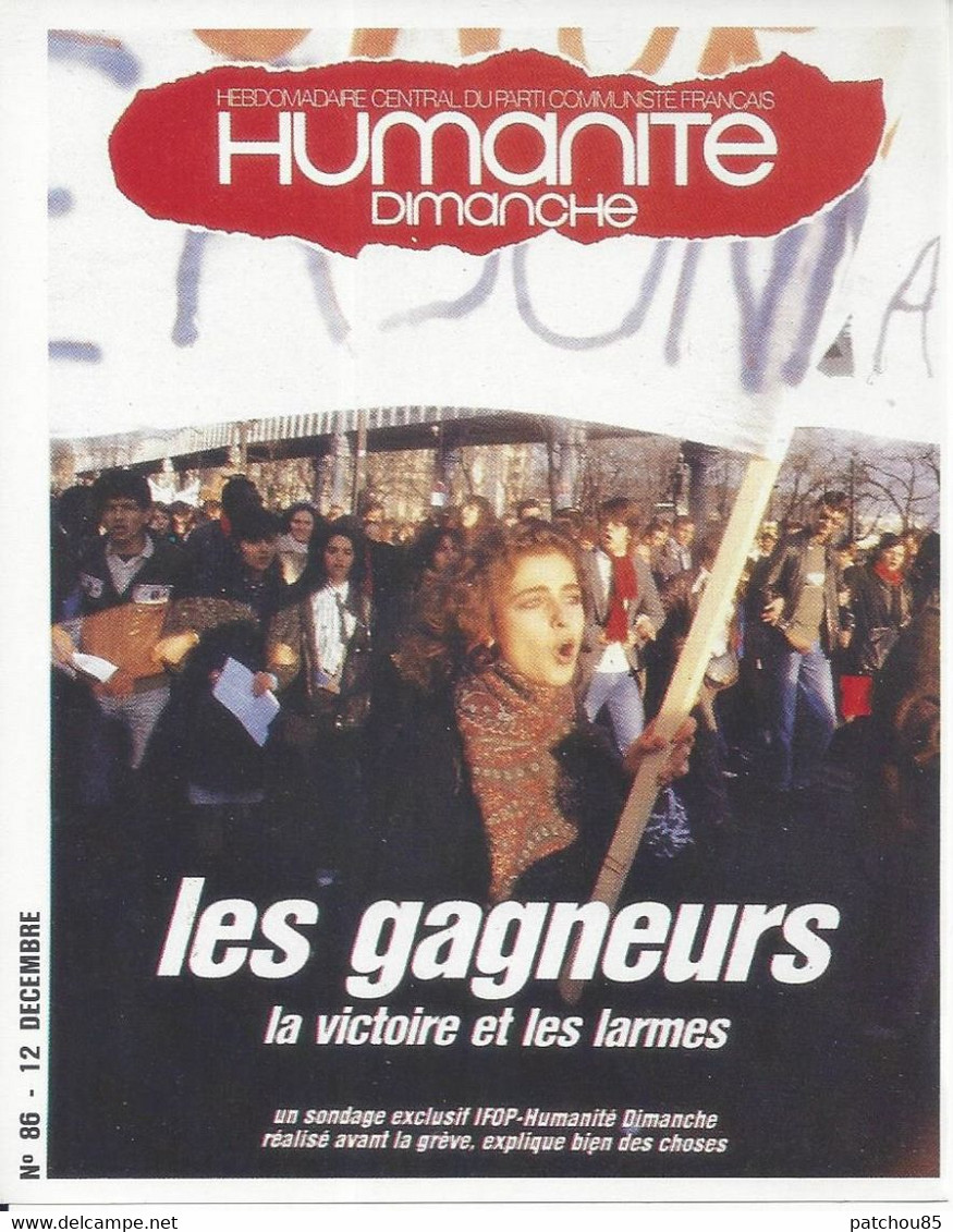 CPM  Partis Politique Humanité Dimanche Les Gagneurs La Victoire Et Les Larmes - Syndicats