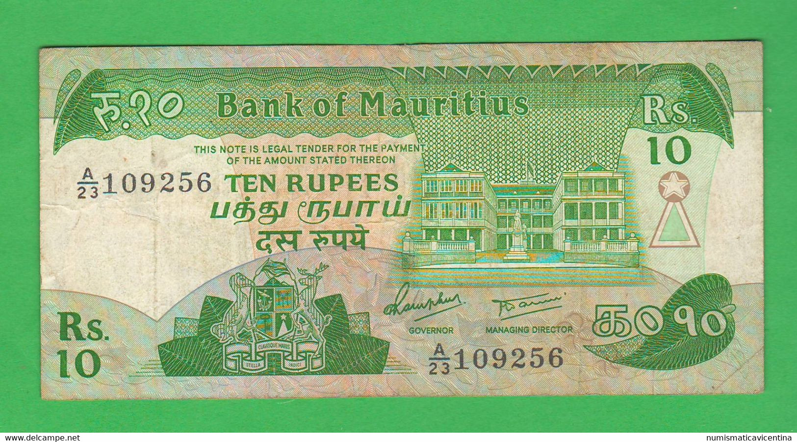 Mauritius 10 Rupie 1985 Teen Rupees Isole Maurizius - Mauritius
