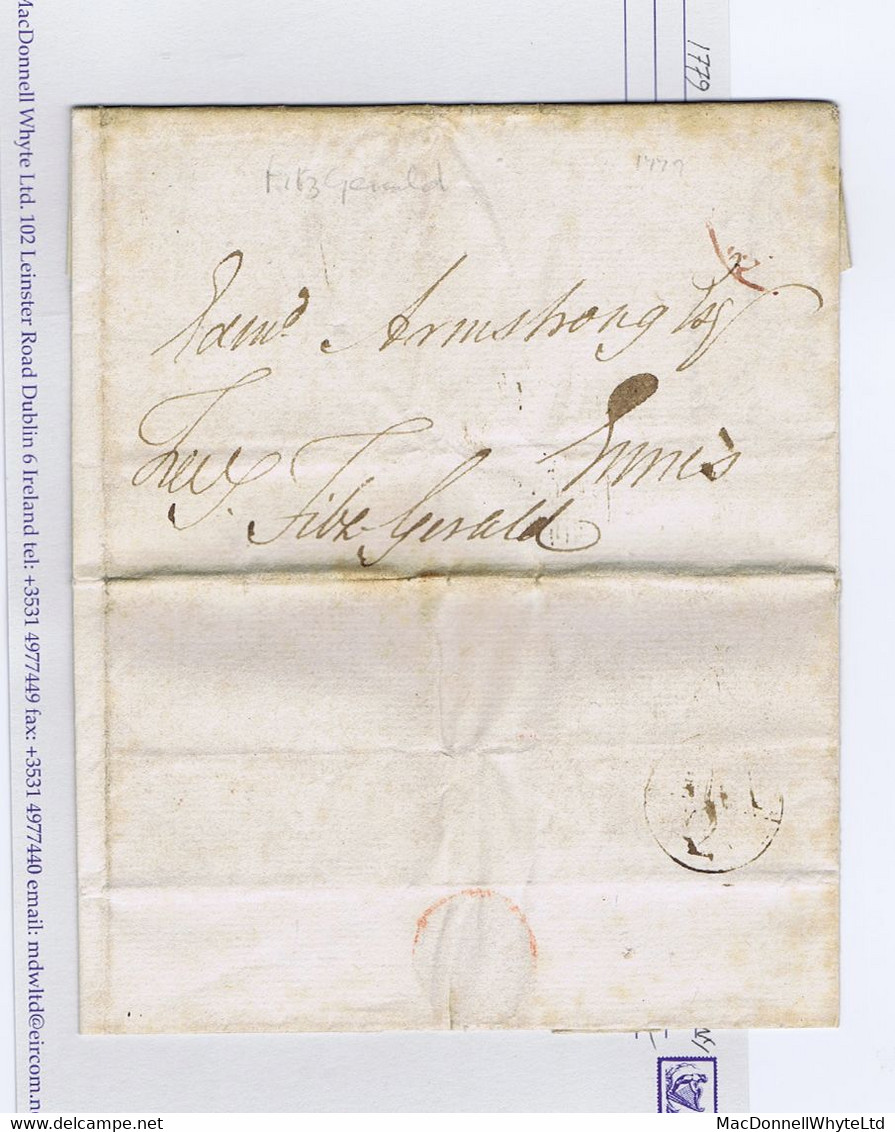 Ireland Clare Free Abuse 1779 Letter Favour Franked "Free Fitzgerald" To Ennis, But Written By Croaisdale Molony - Préphilatélie