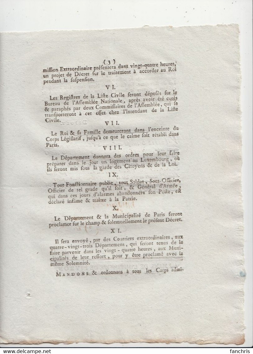 AN IV De La Liberté-Loi Relative à La Suspension Du Pouvoir Executif - Decretos & Leyes