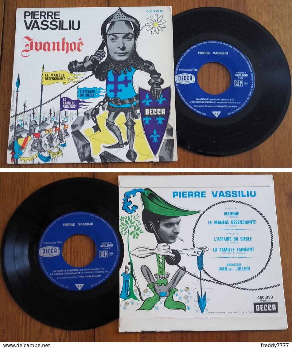 RARE French EP 45t RPM BIEM (7") PIERRE VASSILIU (2/1966) - Verzameluitgaven