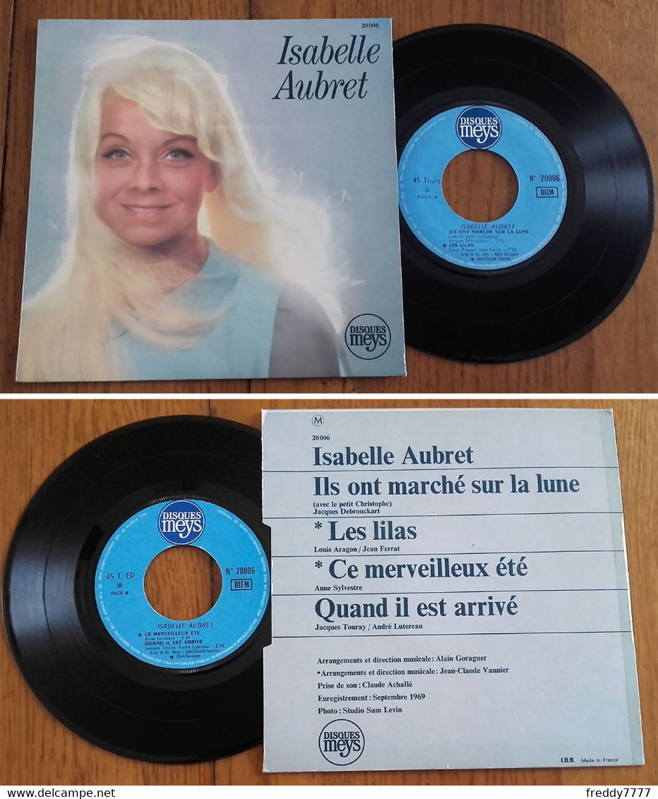 RARE French EP 45t RPM BIEM (7") ISABELLE AUBRET (1969) - Verzameluitgaven