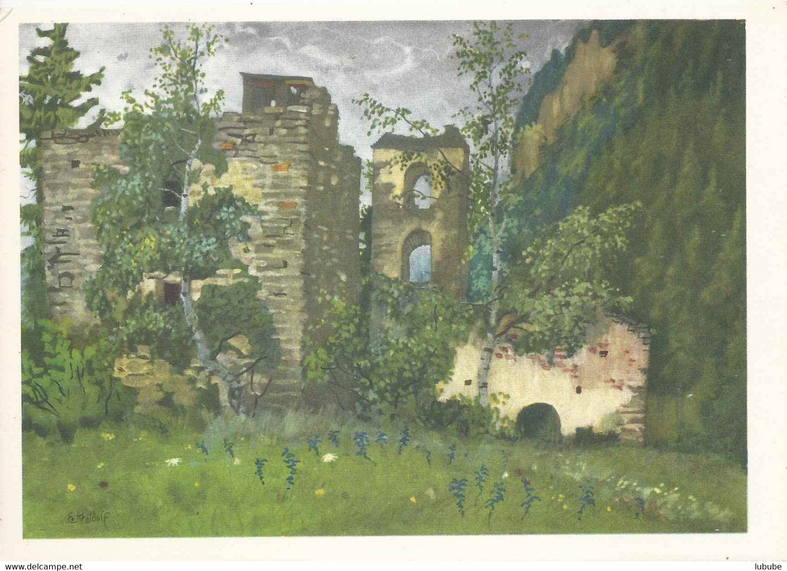 Sils Im Domleschg - Ruine Hohenrätien  (E.Kreidolf)        Ca. 1940 - Domleschg