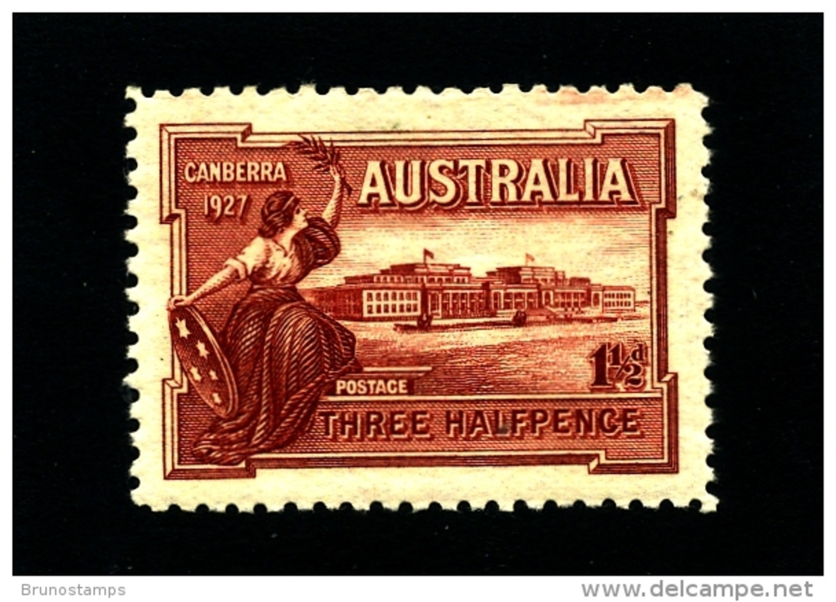 AUSTRALIA - 1927  1 1/2 D  CANBERRA  MINT NH  SG 105 - Ungebraucht