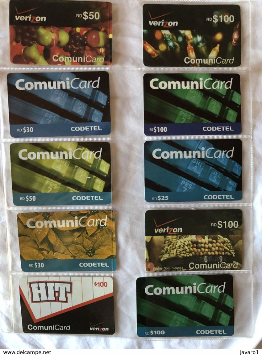 DOMINICAN REPUBLIC  : 10 OTHER DIFFERENT REMOTE CARDS AS PICTURED ( Lot 5 ) USED - Dominik. Republik