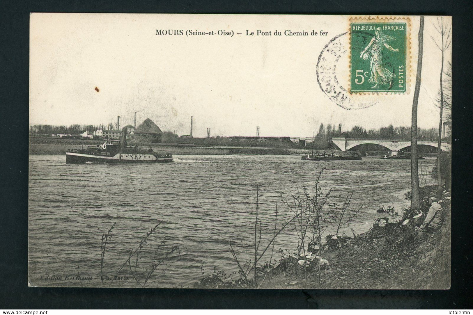 CPA : 95 - MOURS - LE PONT DU CHEMIN DE FER - Mours