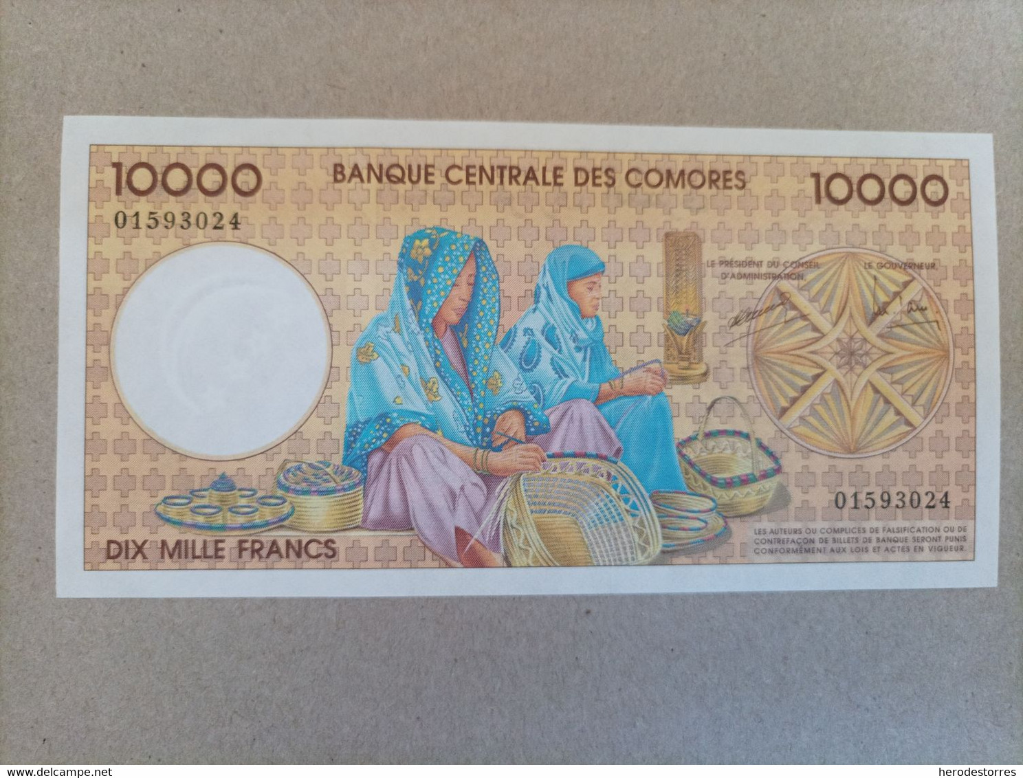 Billete De Comores De 10000 Dix Mille Francs, Año 1997, UNC - Comoros