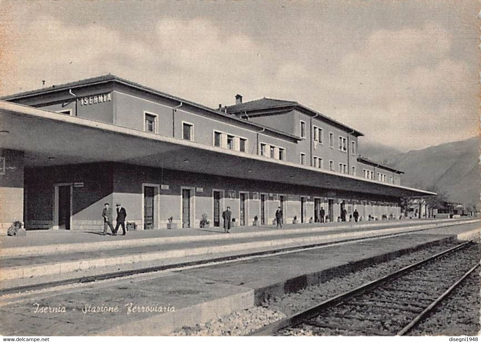 011564 "ISERNIA - STAZIONE FERROVIARIA"  ANIMATA, CARTOLINA  ORIG. NON SPED. - Isernia