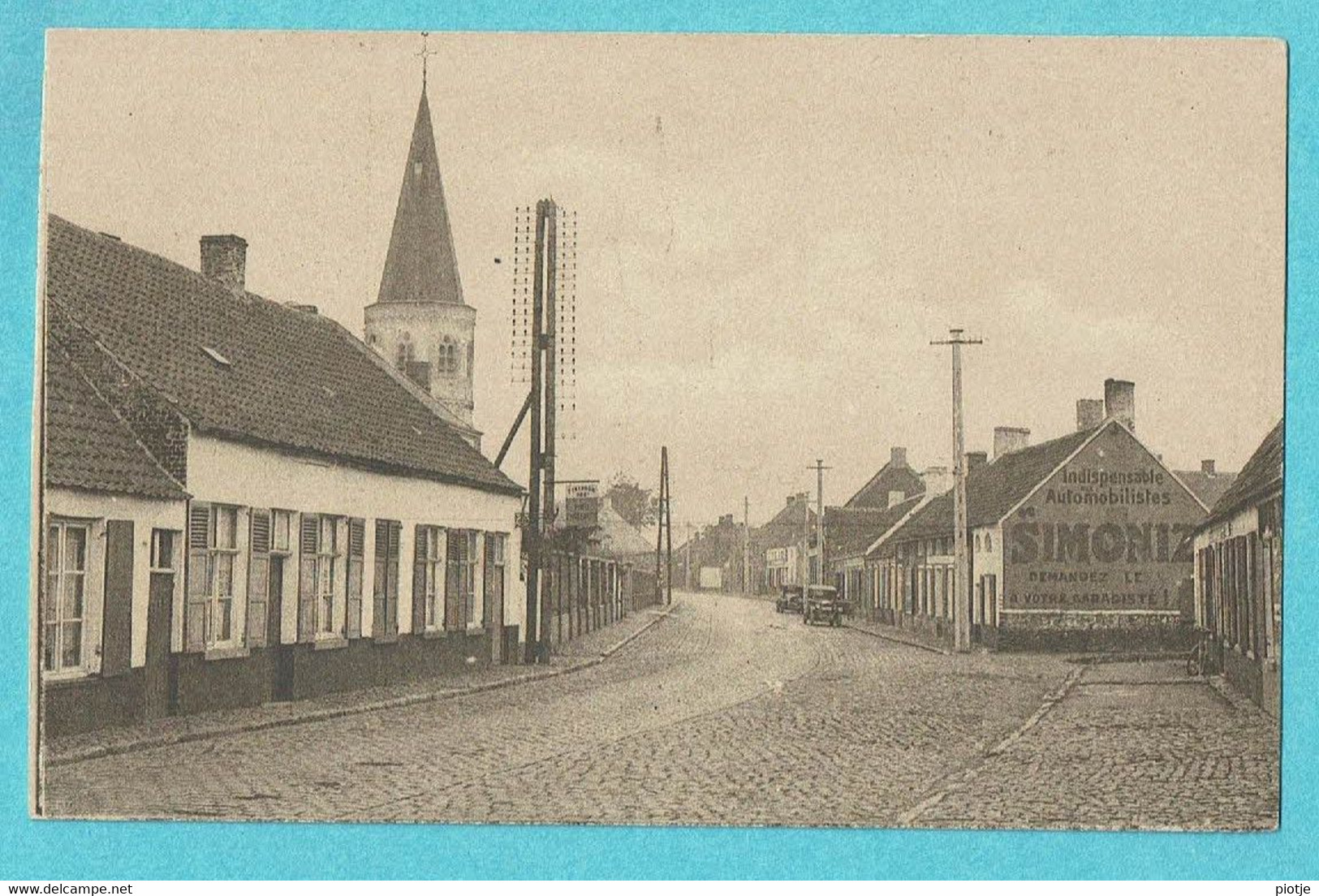 * Westkerke - Oudenburg (West Vlaanderen) * (Uitg. Eugenie Tampère) Straatzicht, Unique, Zeldzaam, église Kerk, Simoniz - Oudenburg