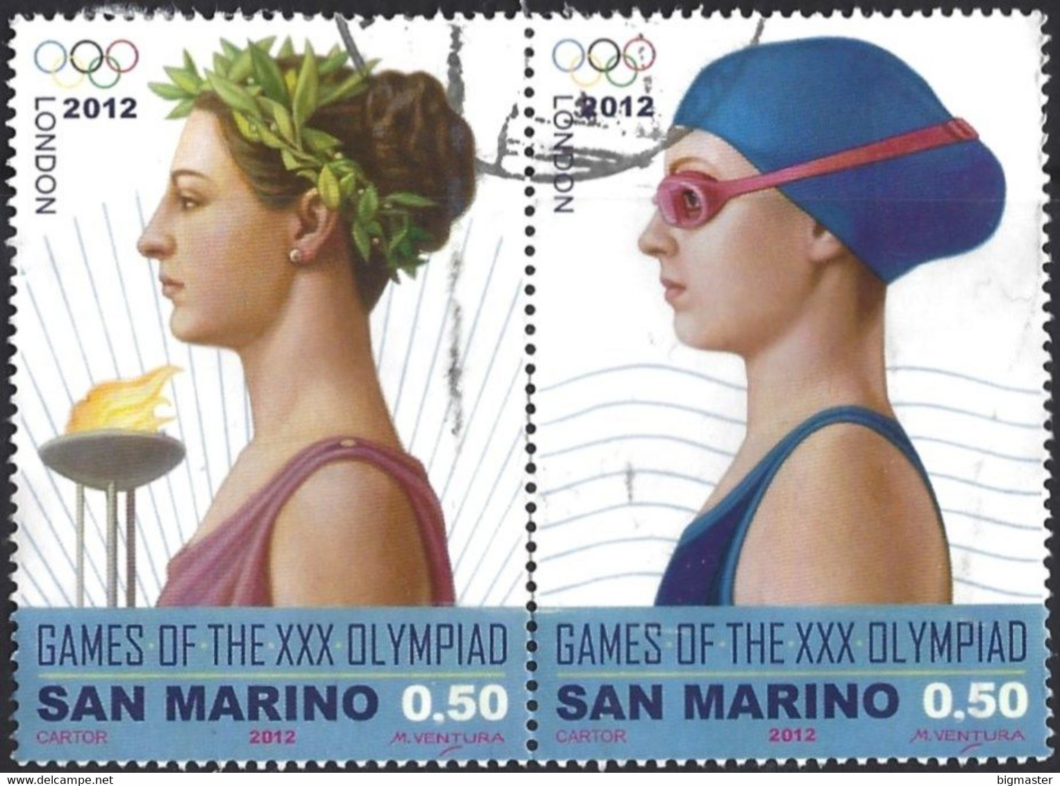 Rsm 2012 Sm 2367-68 Olimpiade Londra Coppia F.U - Used Stamps