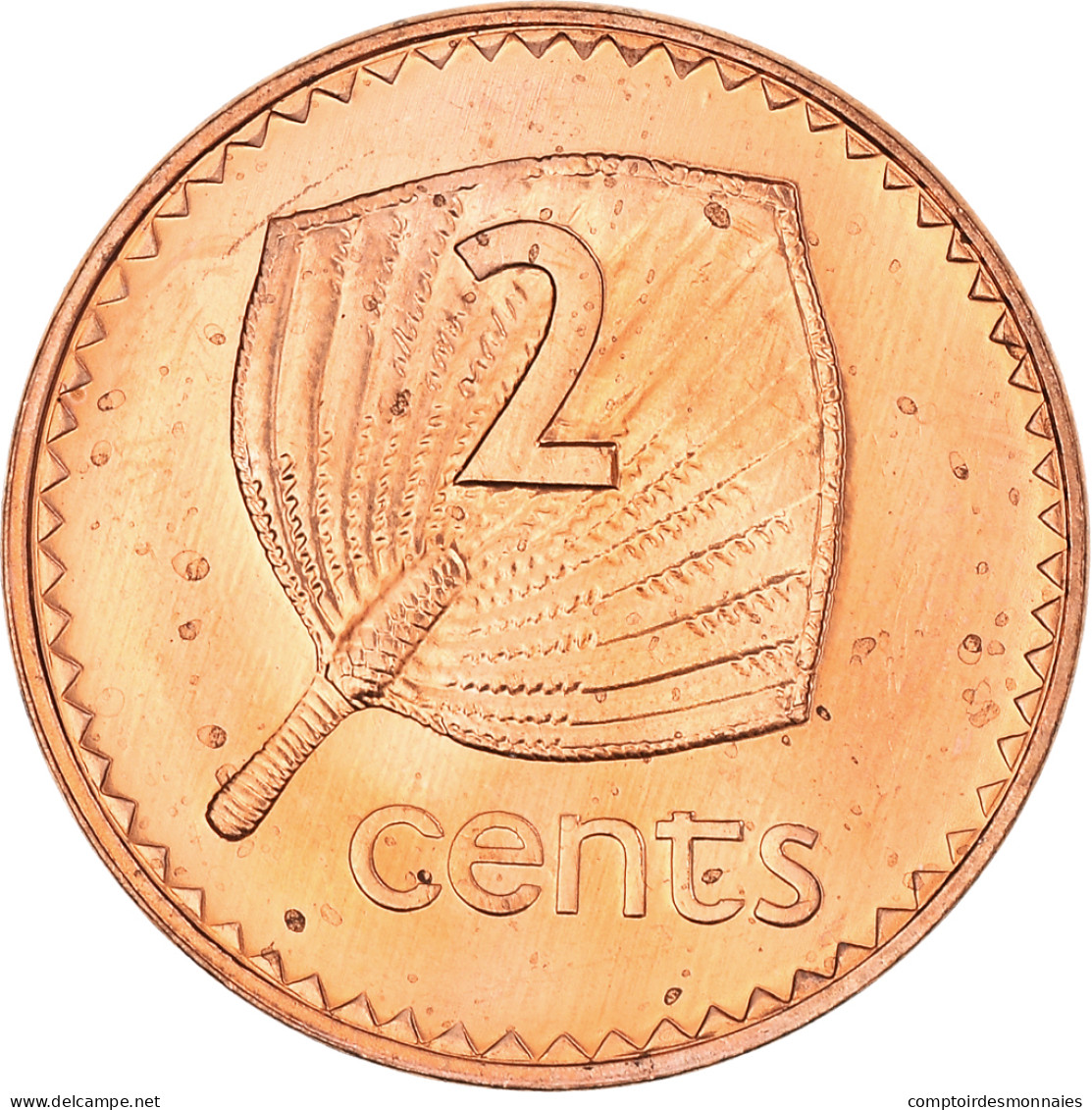 Monnaie, Fidji, Elizabeth II, 2 Cents, 1992, SPL, Copper Plated Zinc, KM:50a - Fidschi