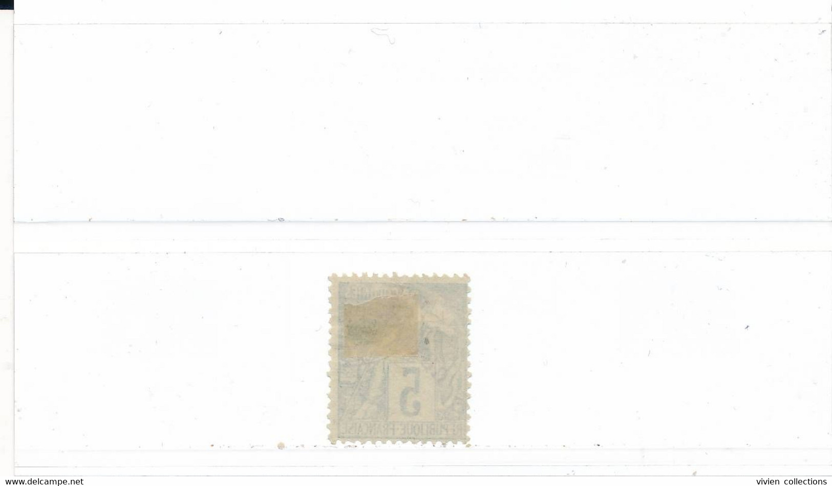 Guyane Timbre Type Alphée Dubois N° 19 Neuf (*) Très Léger Pelurage En Haut - Used Stamps