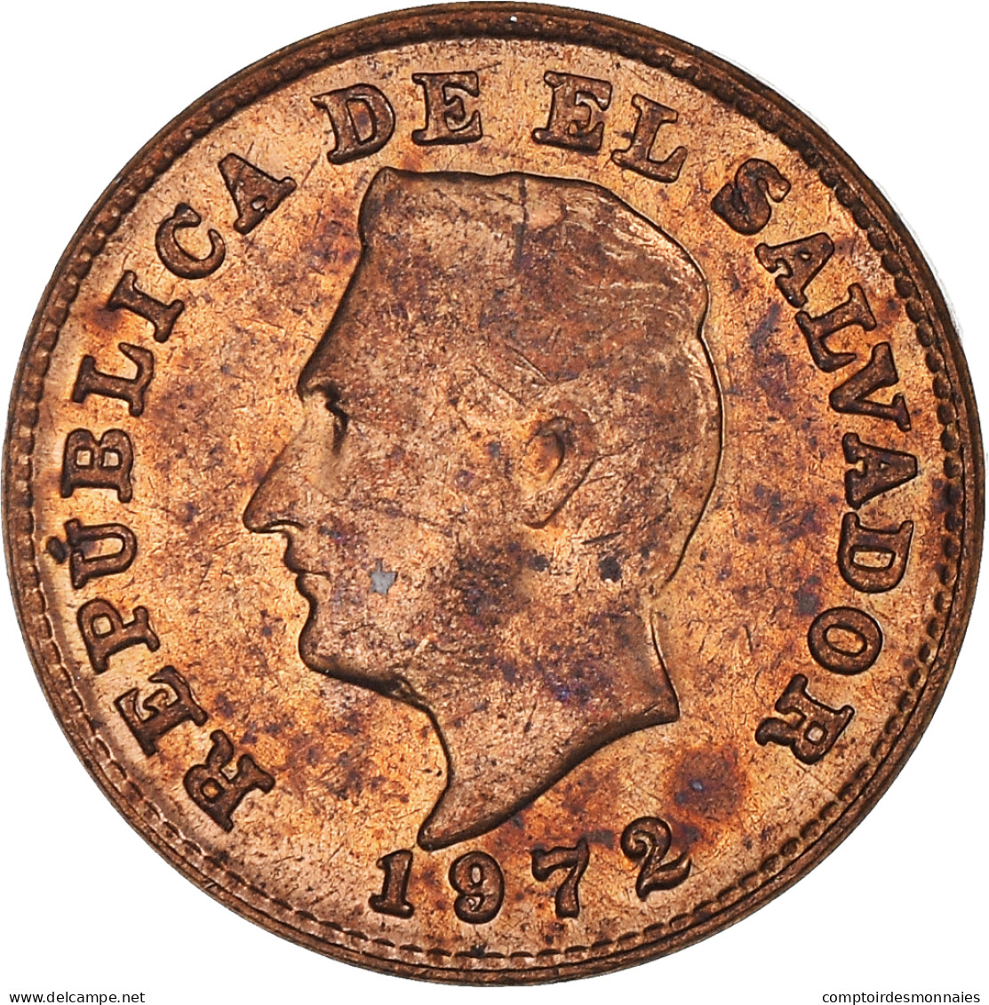 Monnaie, Salvador, Centavo, 1972, SUP, Bronze, KM:135.1 - Salvador