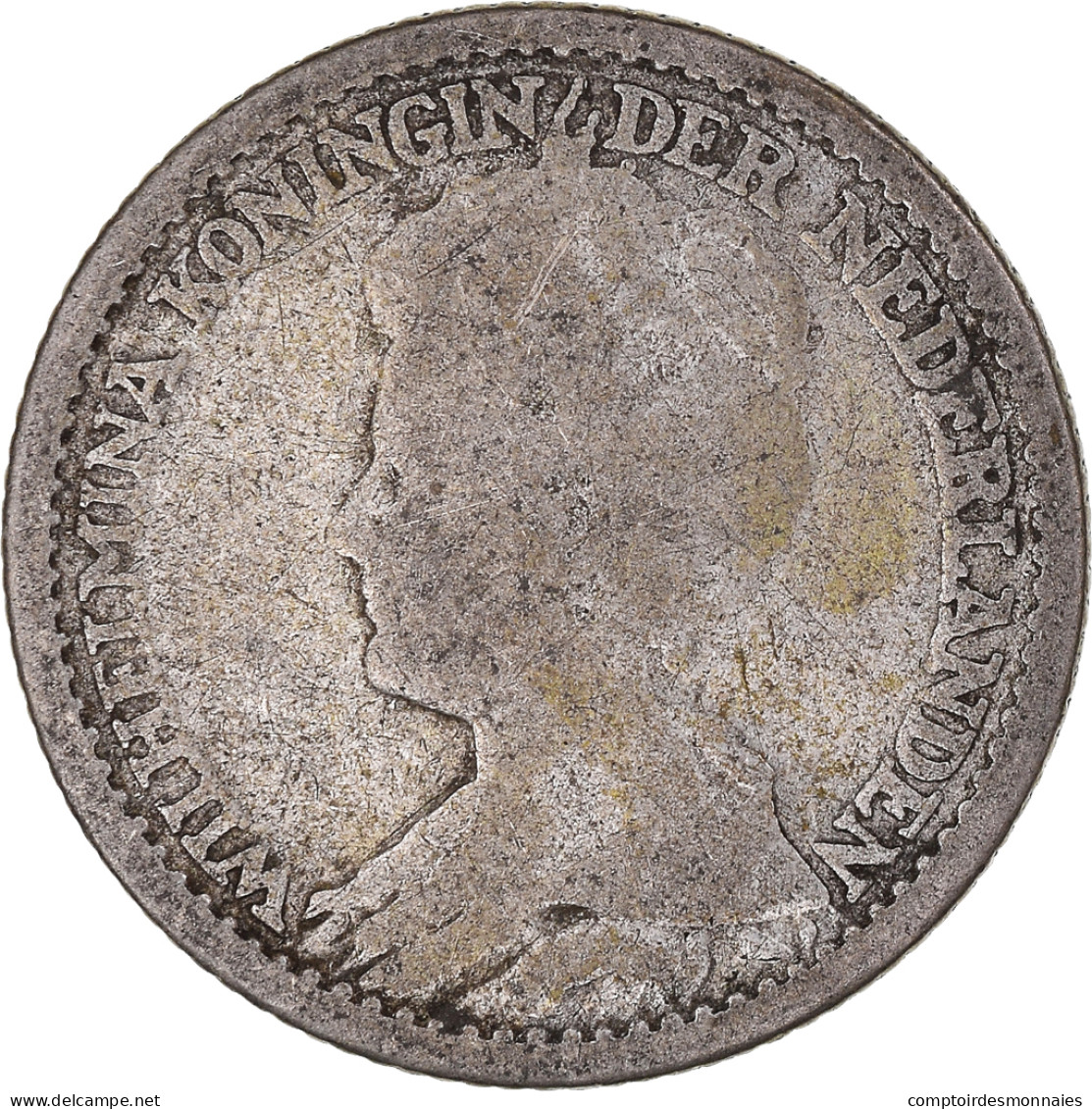 Monnaie, Pays-Bas, Wilhelmina I, 25 Cents, 1912, Utrecht, TB, Argent, KM:146 - 25 Centavos