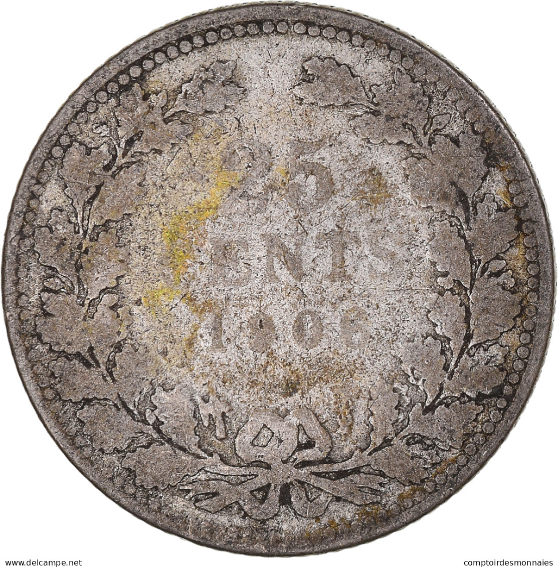 Monnaie, Pays-Bas, Wilhelmina I, 25 Cents, 1906, Utrecht, TB, Argent, KM:120.2 - 25 Cent