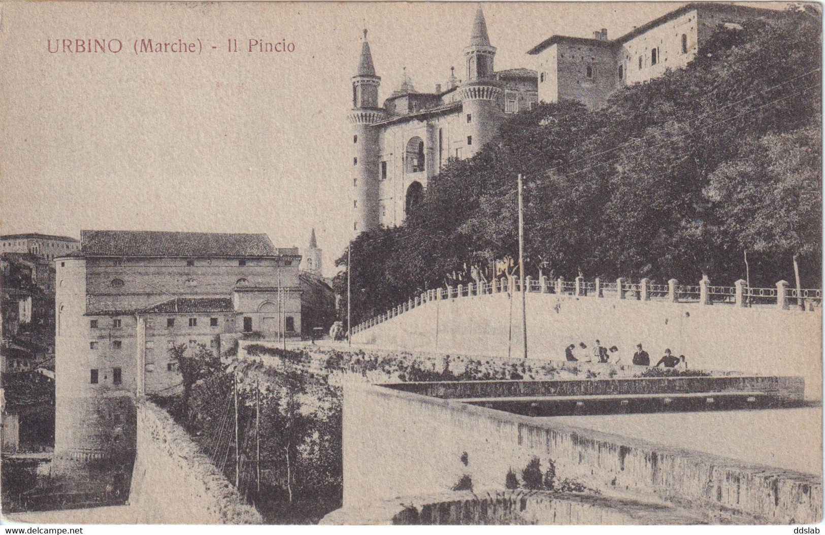 Urbino (Marche) - Il Pincio - Animata, Viaggiata 1923 - Affrancatura Interessante (Sass. 138 + 81) - Urbino