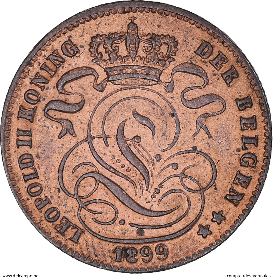 Monnaie, Belgique, Centime, 1899, Bruxelles, TTB+, Cuivre - 1 Cent
