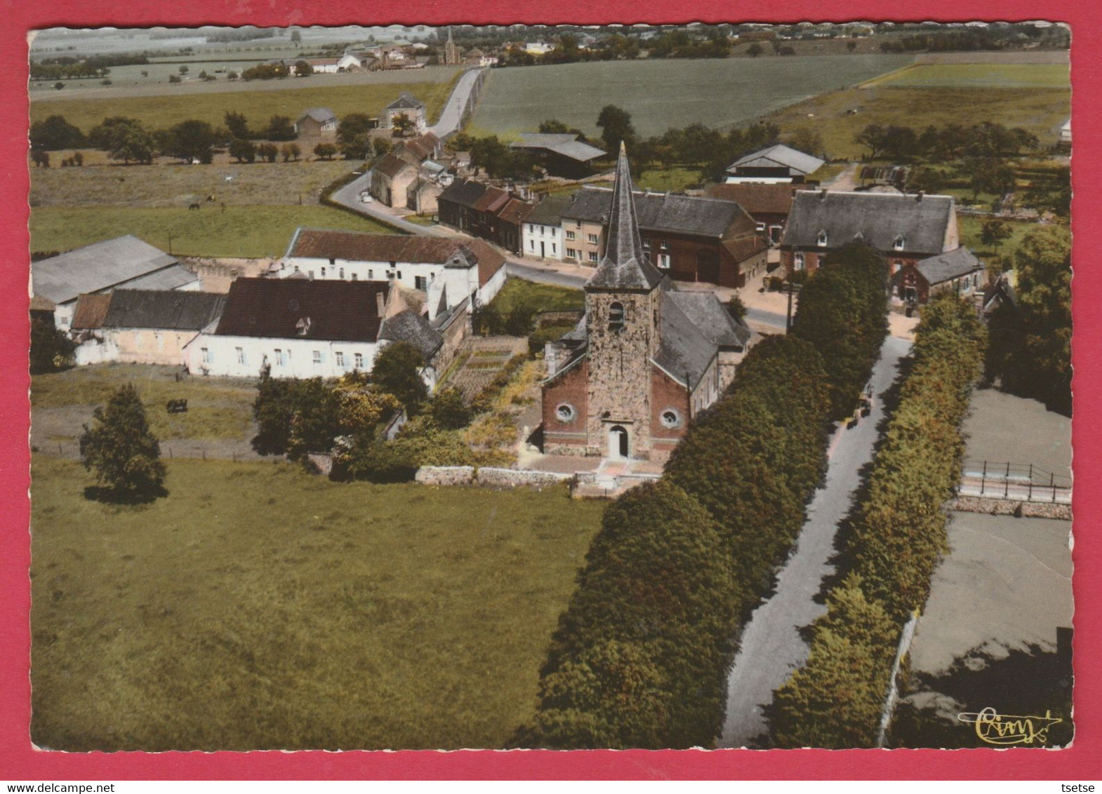 Rouveroy - L'Eglise - Vue Aérienne ( Voir Verso ) - Estinnes