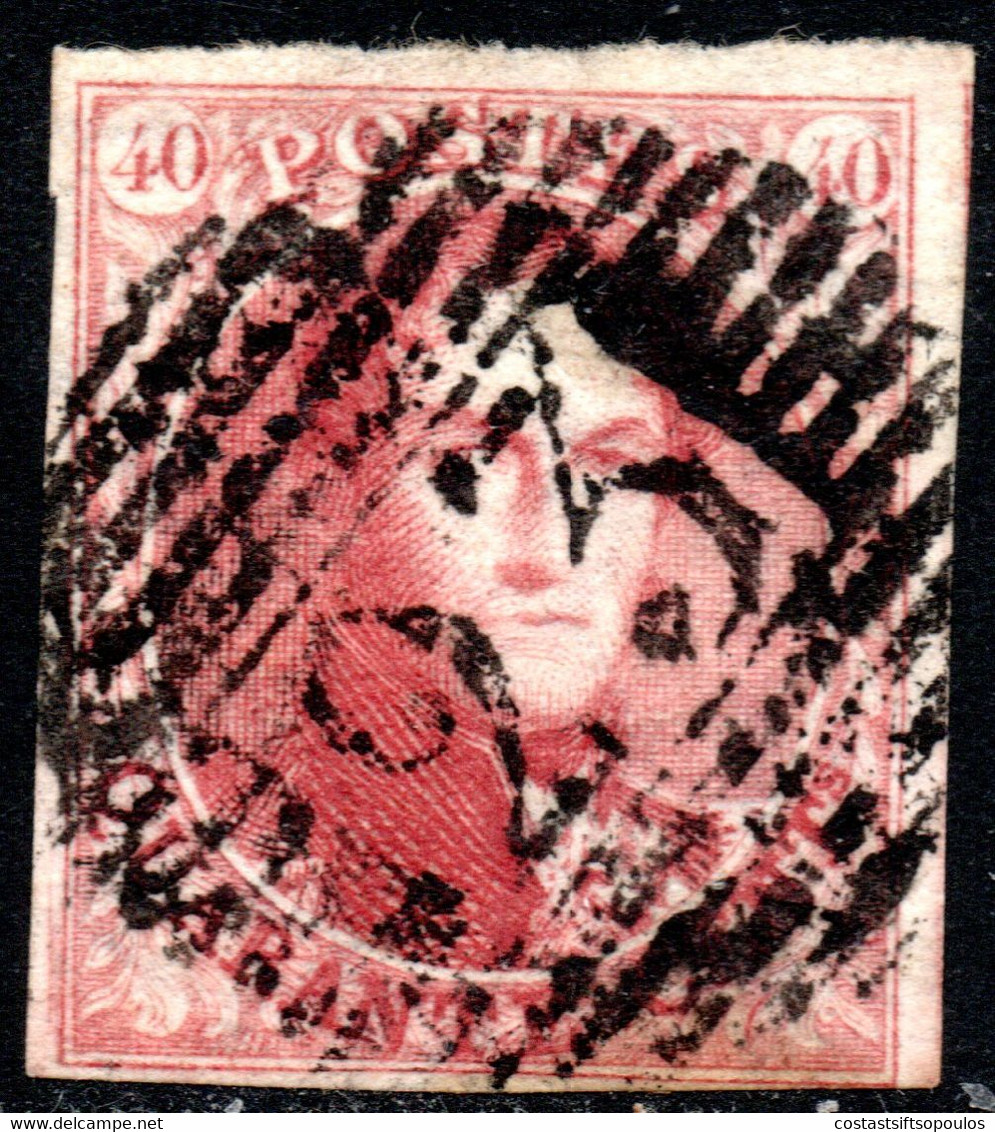 840.BELGIUM,1849 40 C. # 5 NICE SHADE - 1849-1850 Médaillons (3/5)
