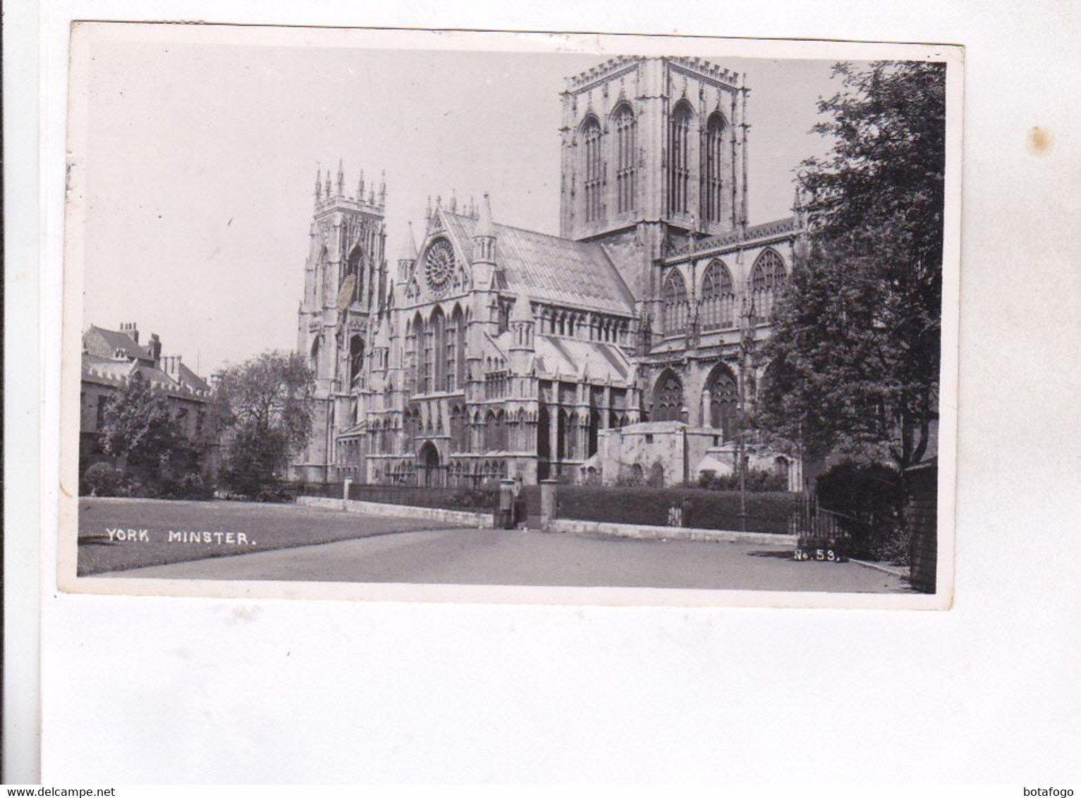 CPA PHOTO YORK, MINSTER  En 1953! (voir Timbre) - York