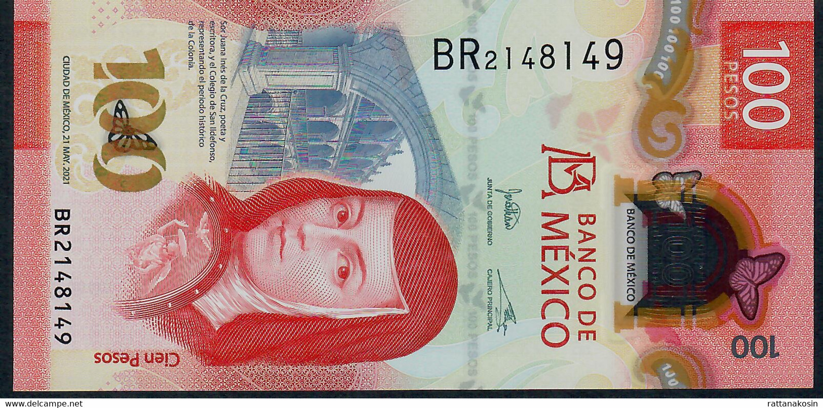 MEXICO NLP = B715d 100 Pesos 21 May 2021 #BR Different Signature UNC. - Mexique
