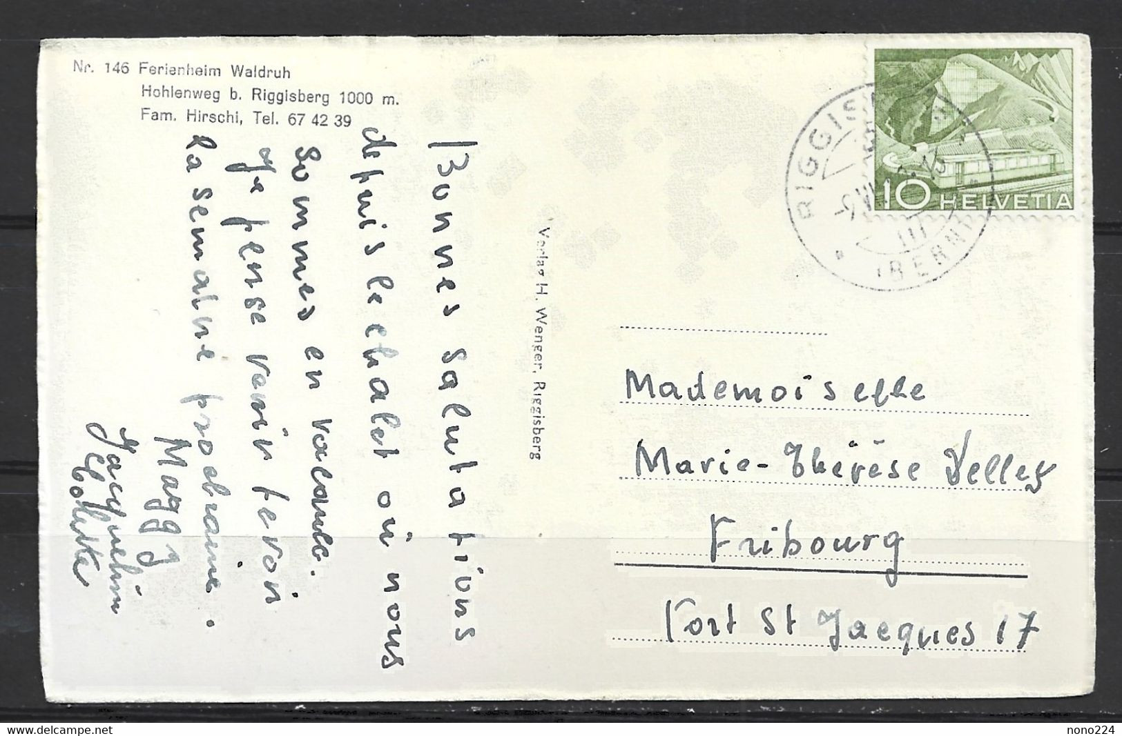Carte P De 1952 ( Riggisberg ) - Riggisberg 