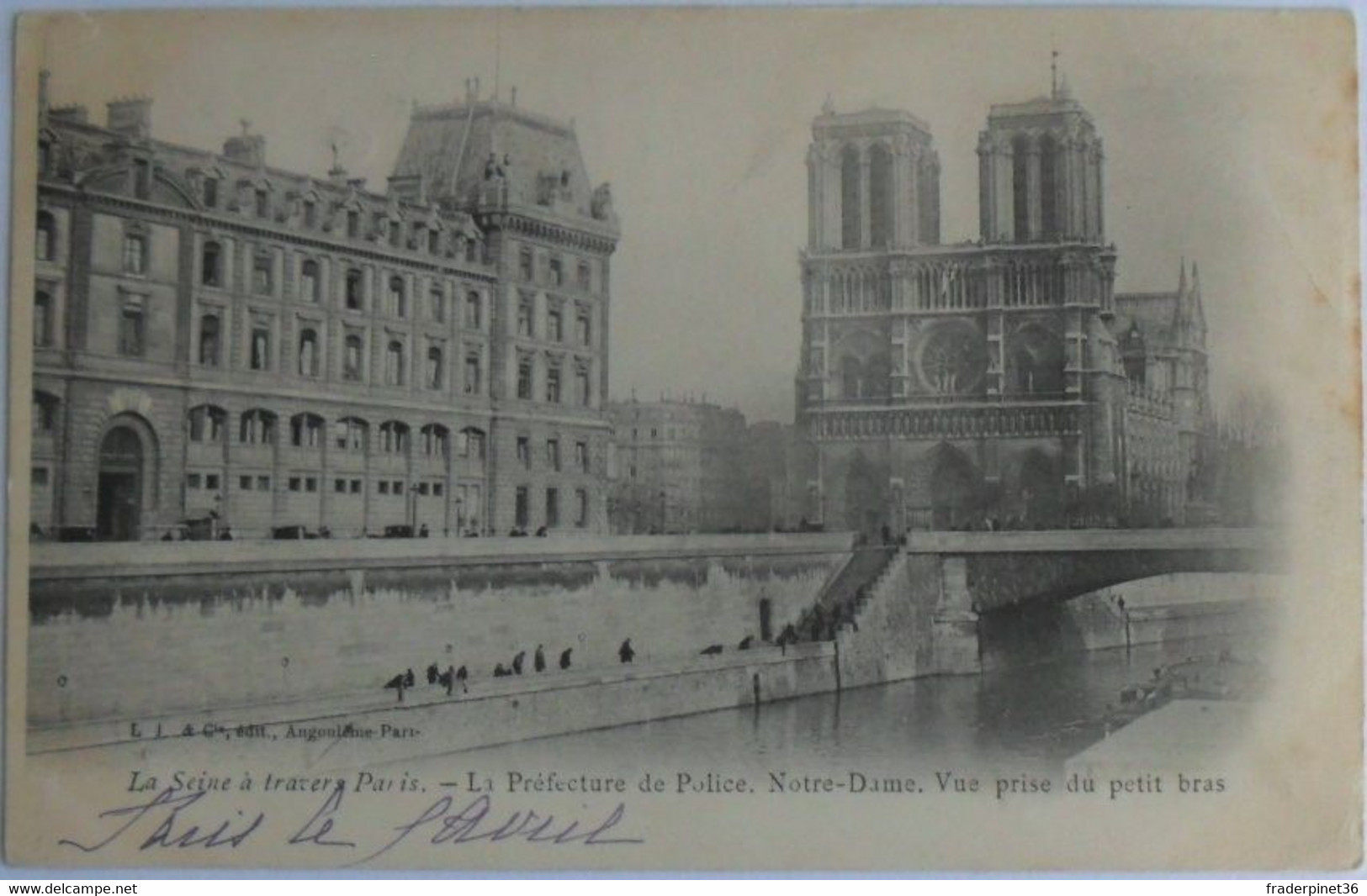 Cartes Postales  PARIS  La Seine A Traver Paris La Préfecture De Police. Notre Dame Vue Prise Du Petit Bras - Paris Airports