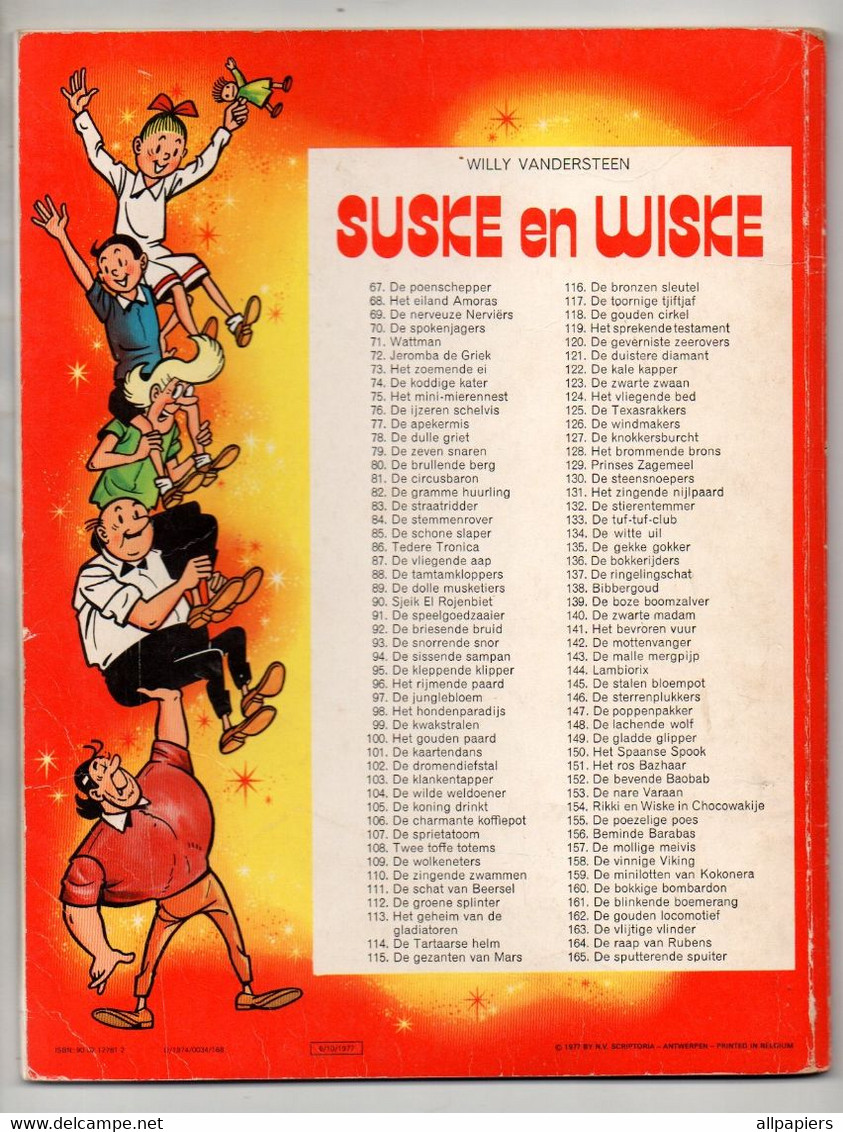 Suske En Wiske N°150 Het Spaanse Spook - Standaard Uitgeverij De 1977 - D/1974/0034/168 - 6/10/1977 - Suske & Wiske