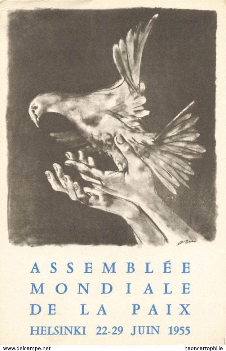 Helsinki Assemblée Mondiale De La Paix  Juin 1955  Pigeon Colombe - Finlande