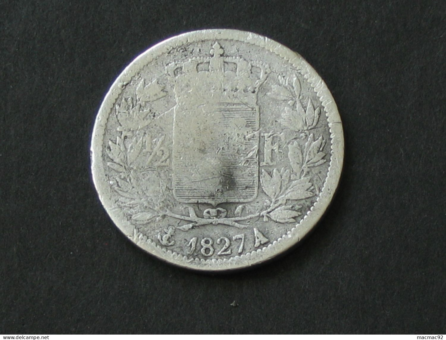 CHARLES X  -  1/2 Franc 1827 A   **** EN ACHAT IMMEDIAT **** - 1/2 Franc