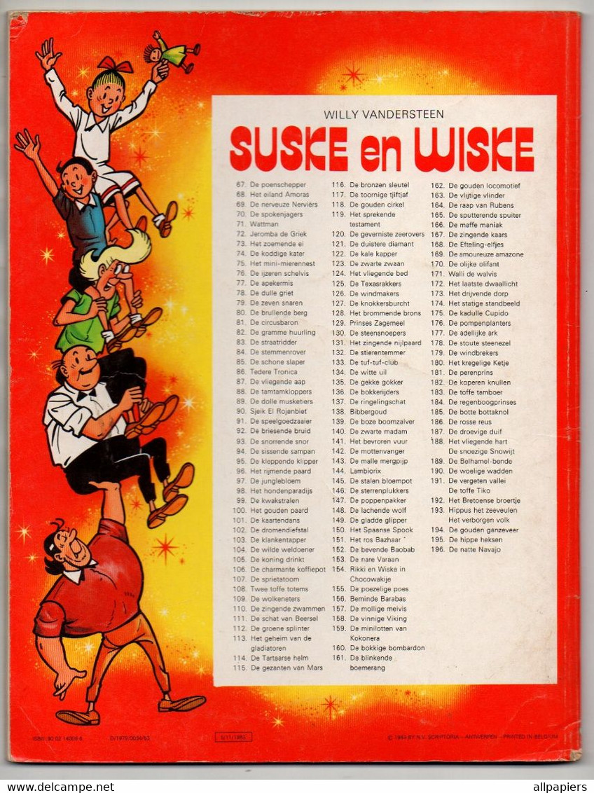 Suske En Wiske N°173 Het Drijvende Dorp Par Vandersteen - Standaard Uitgeverij De 1983 - D/1979/0034/53 - Suske & Wiske