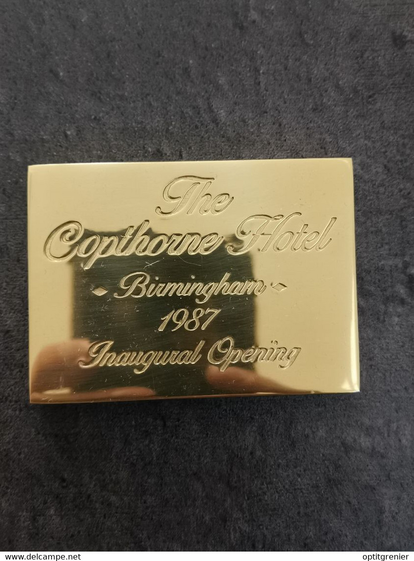 PRESSE PAPIER THE COPTHORNE HOTEL BIRMINGHAM 1987 INAUGURATION / 70*50 Mm 233 G / + Boîte - Firma's