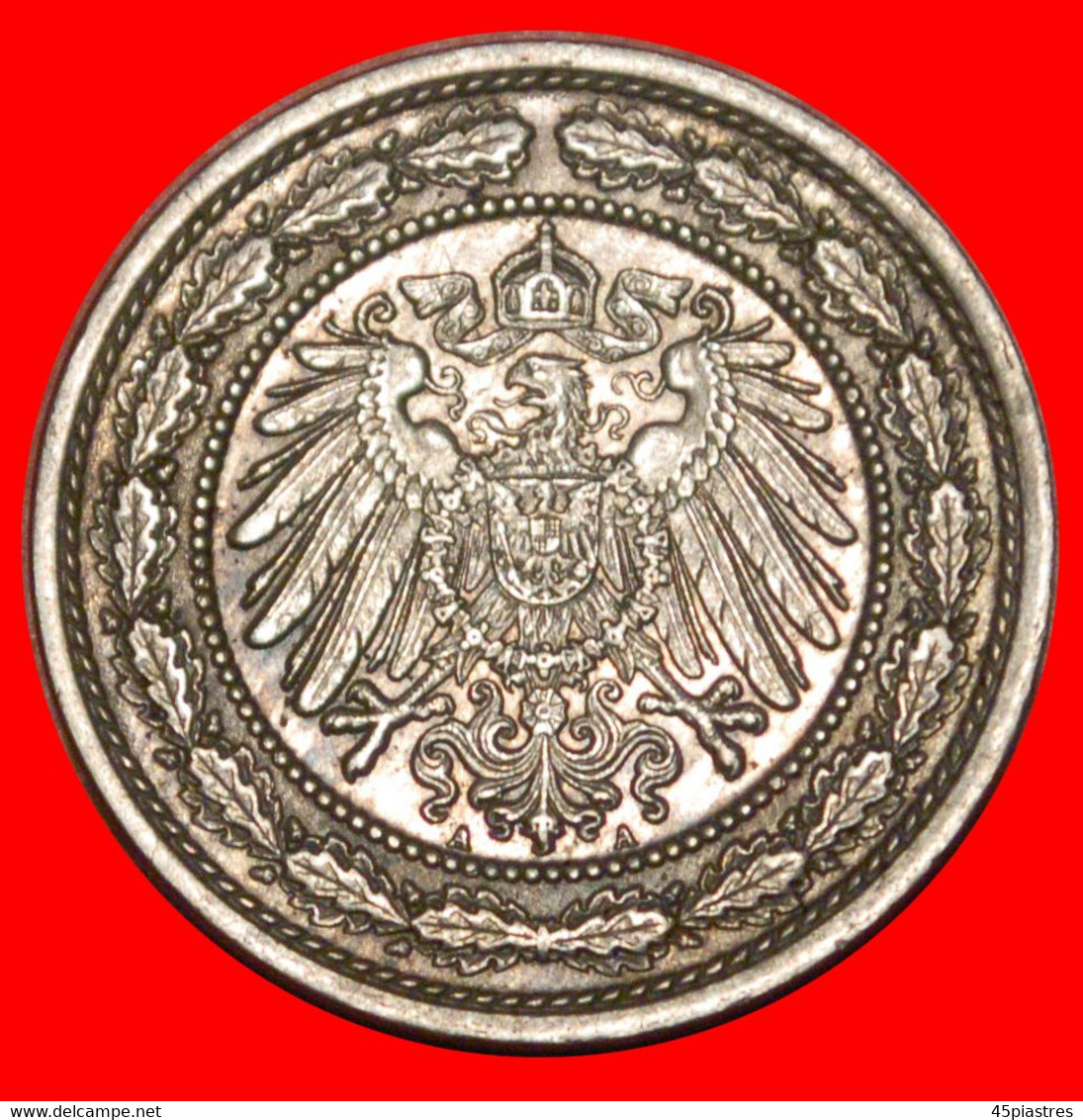 * EAGLE (1890-1892): GERMANY ★ 20 PFENNIG 1892A! WILLIAM II (1888-1918) RARE! LOW START ★ NO RESERVE! - 20 Pfennig