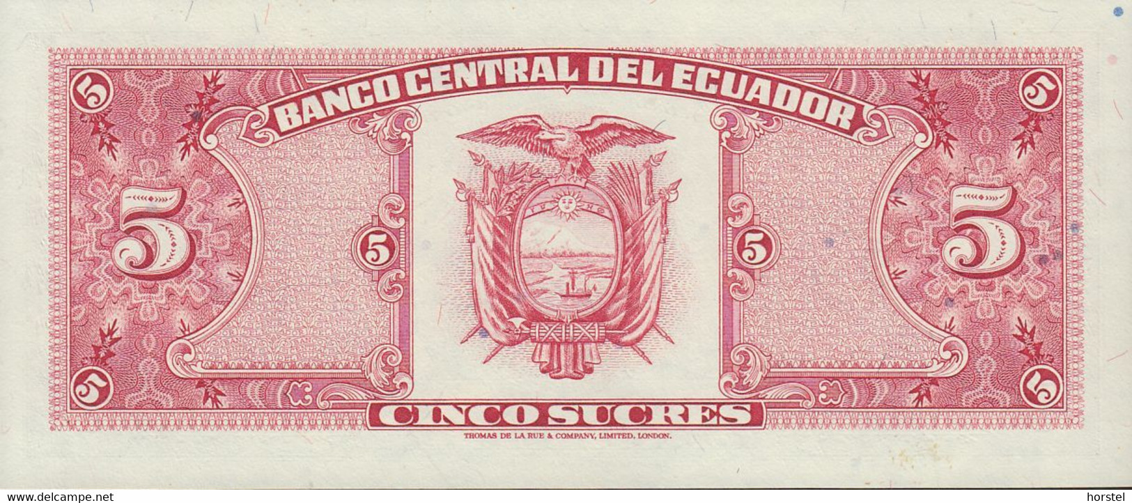 Ecuador - 5 Sucres 1988  - Serie "IE". UNC. - Ecuador