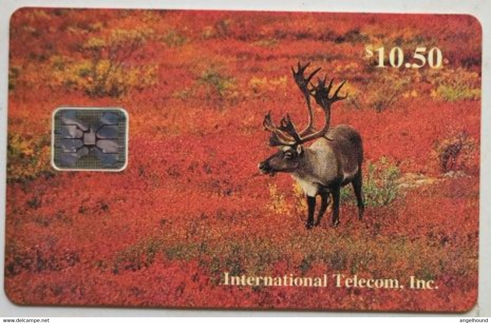 Alaska International Telecom $10.50 Bull Caribou In Fall- Denali National Park - Cartes à Puce