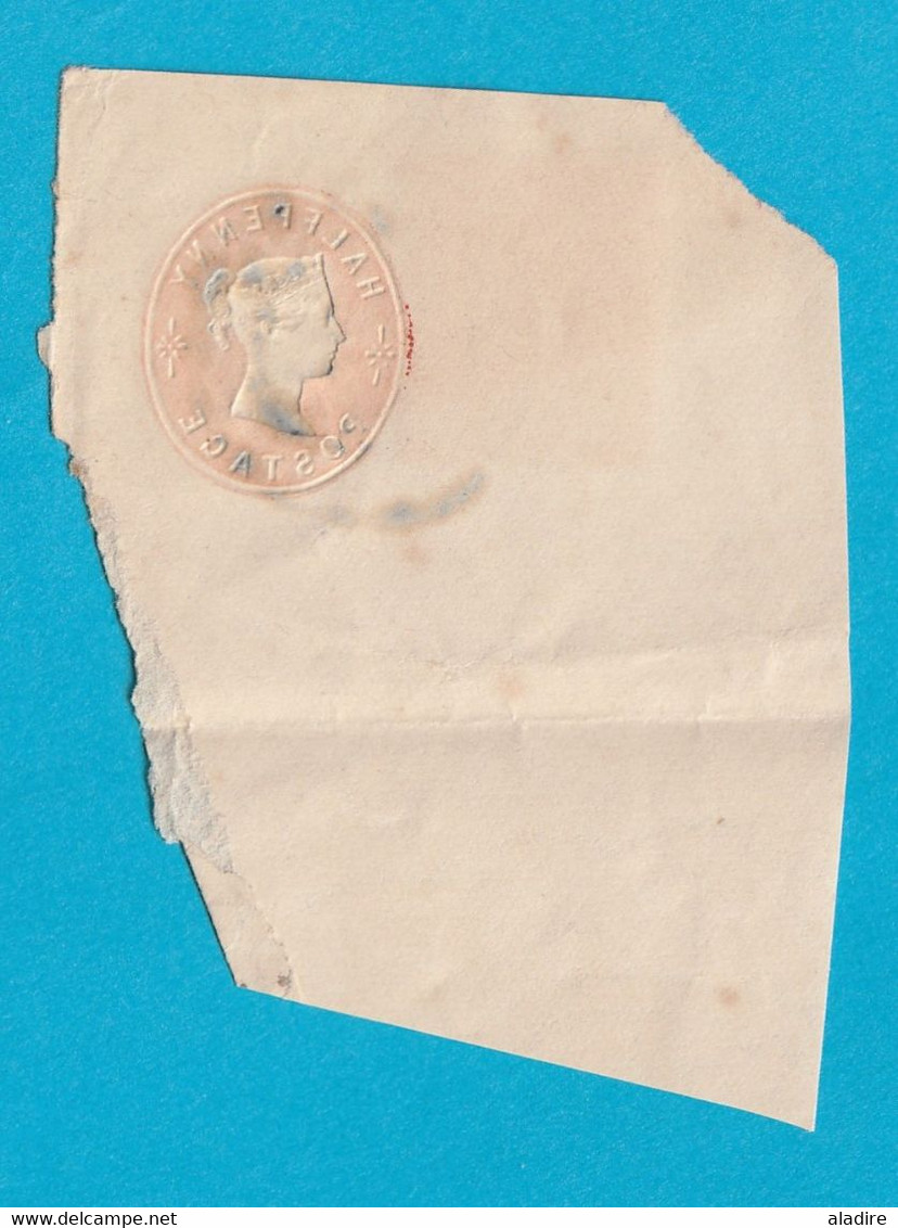 1893 - Half Penny Stamp Stationery Cover Cutting With Additional One Half Penny Stamp - London Franking - Used Stamps